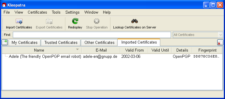 Gpg4win Compendium 10 Importing A Public Certificate